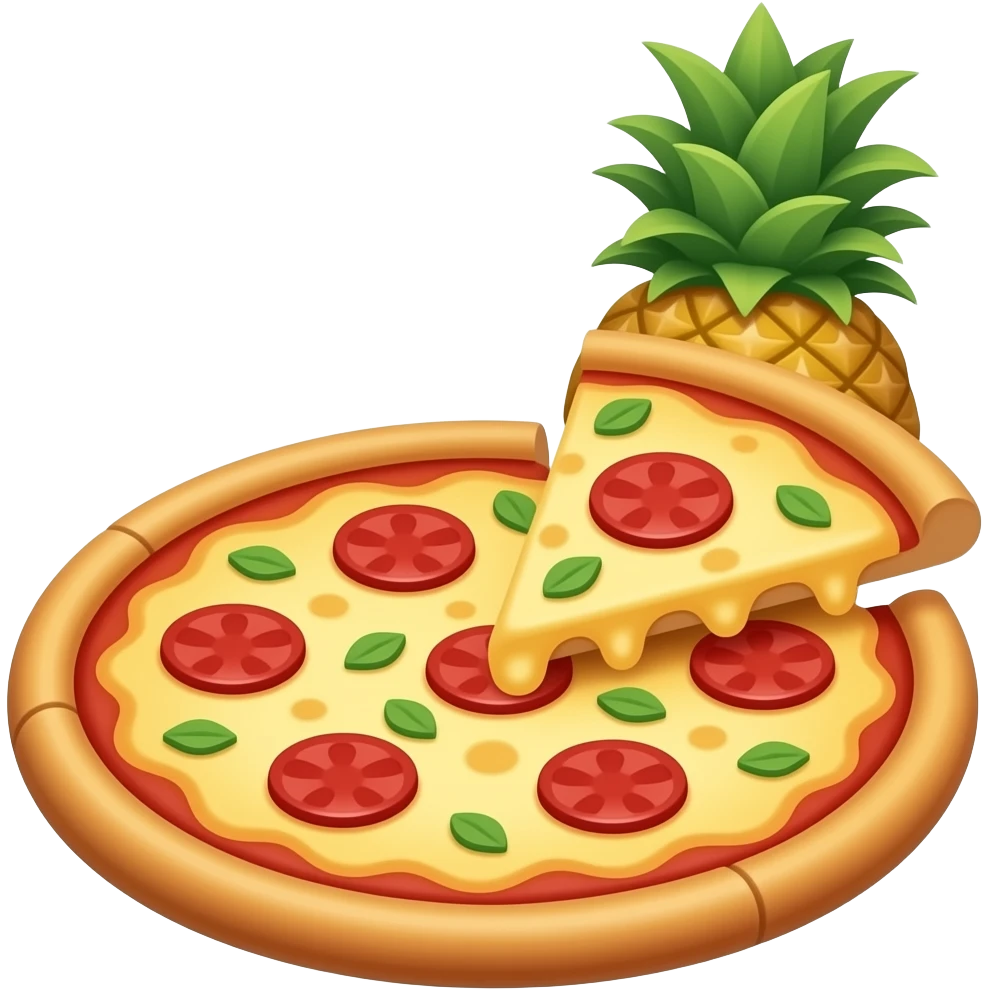 Pineapple on pizza emoji