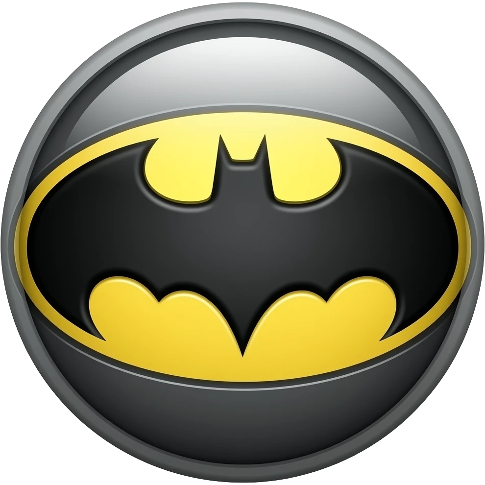Batman logo from the 2008 movie "The Dark Knight" emoji