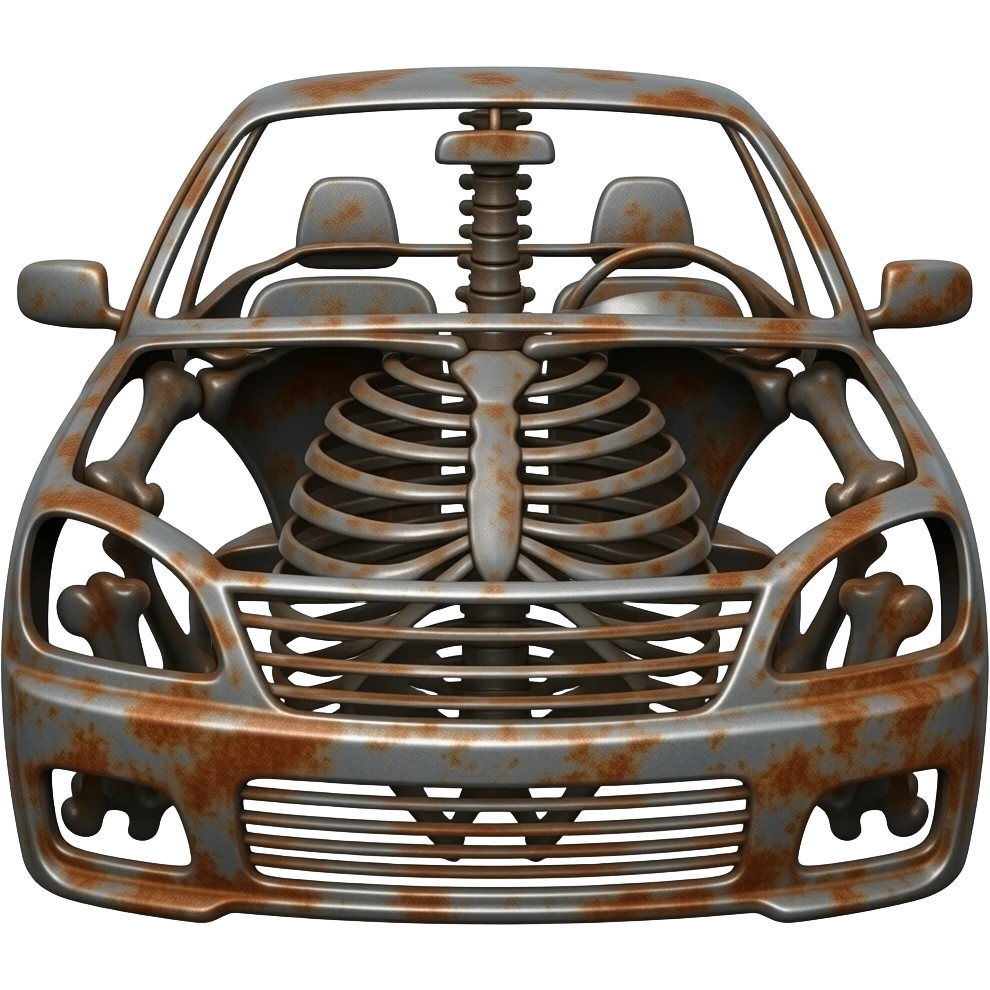 Skeleton car emoji