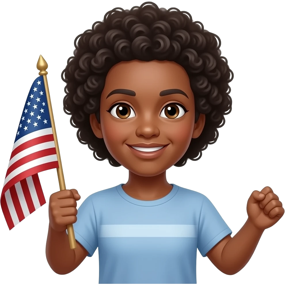 Afro - American flag emoji
