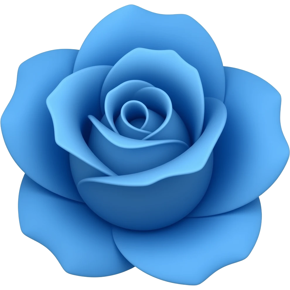 Blue rose emoji