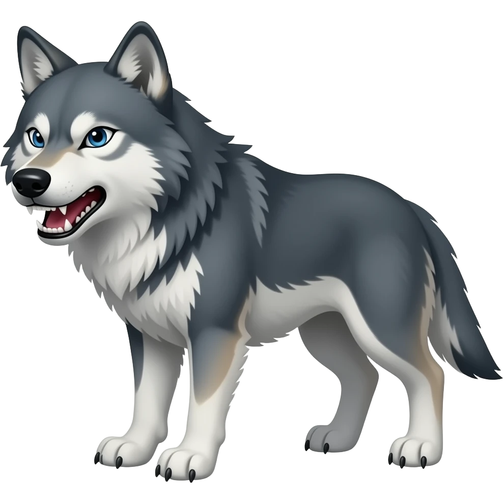 Angry wolf emoji
