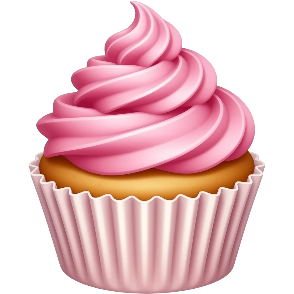 Cupcake with pink icing emoji