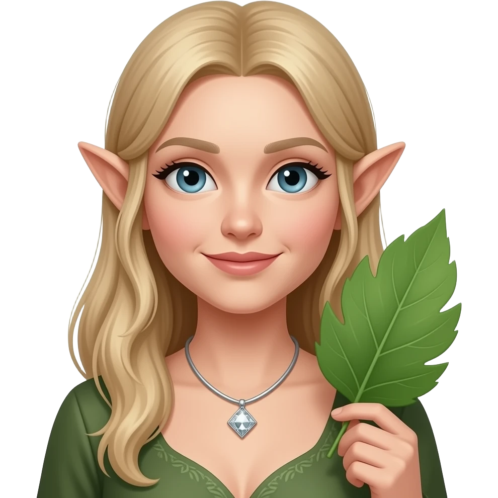 🧝🏻‍♀️💎🌿 emoji
