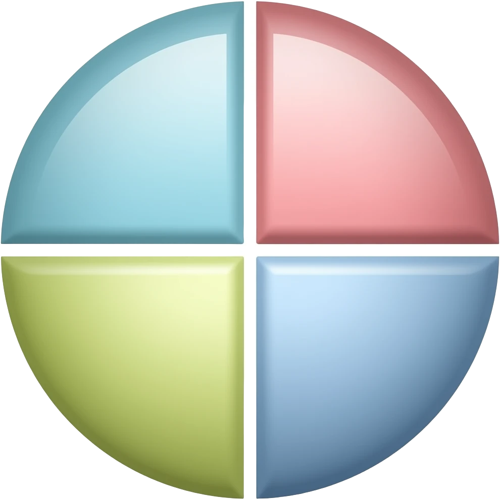 A circle split into 5 pieces emoji
