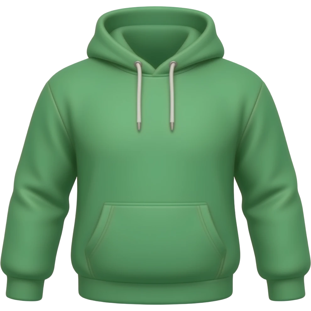 A green hoodie emoji