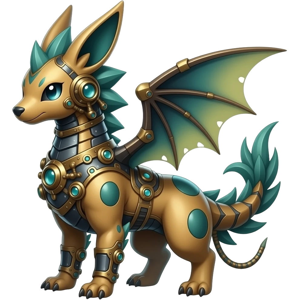 shiny glossy smooth finned frilled gothic Realistic tall slim unique original shiny edgy cool steampunk-cyberpunk-solarpunk-fantasy-Absol-Sprigatito-Vaporeon-Manectric-Mudkip-Fakémon-hybrid emoji