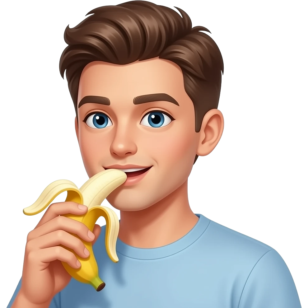 sexy boy eat a banana emoji