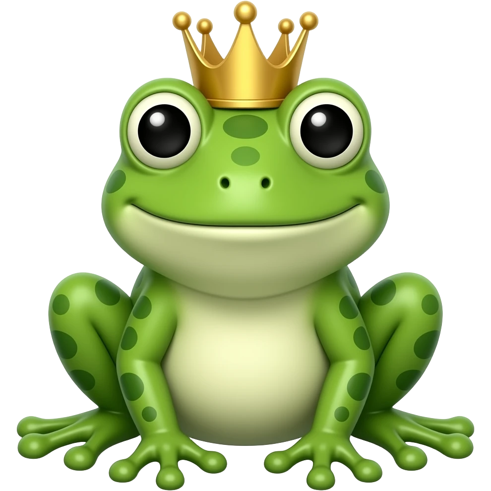 frog with crown emoji