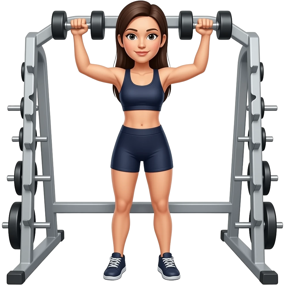 woman bumbell press emoji
