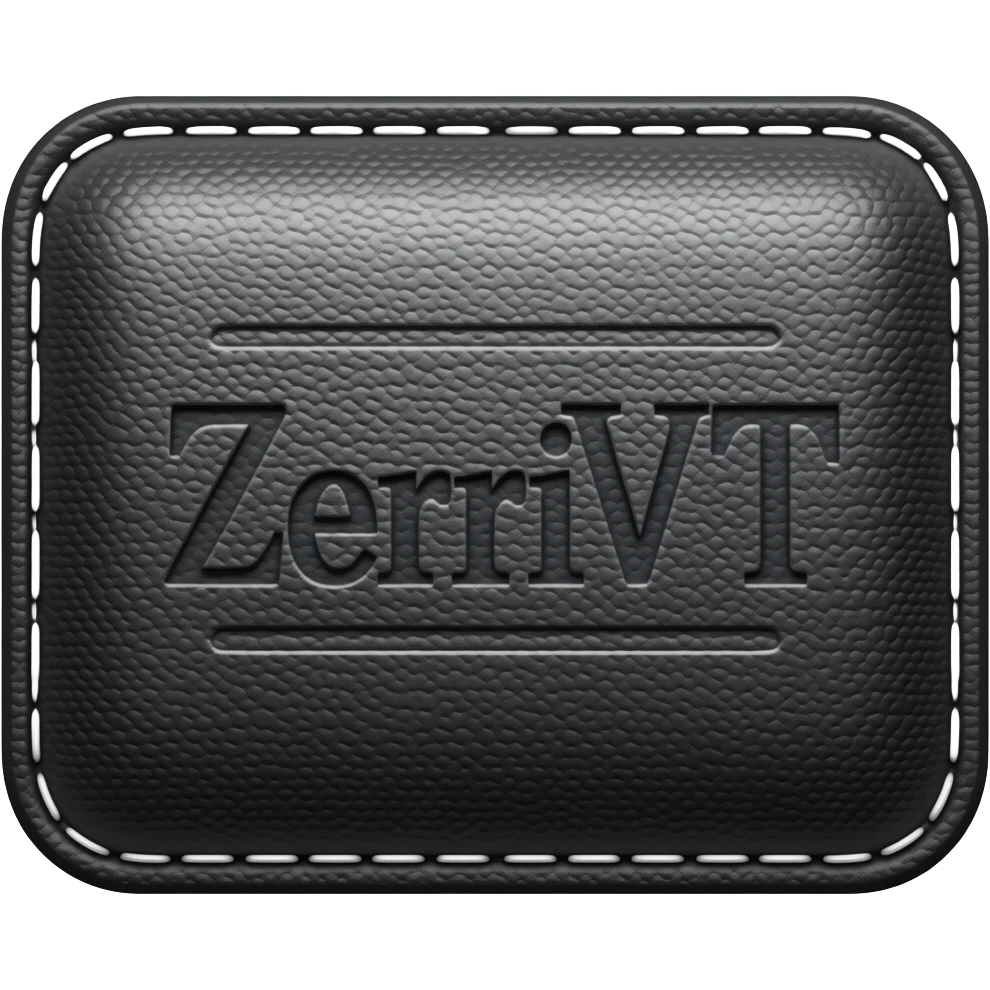 Черная Кожаная надпись ZerriVT emoji