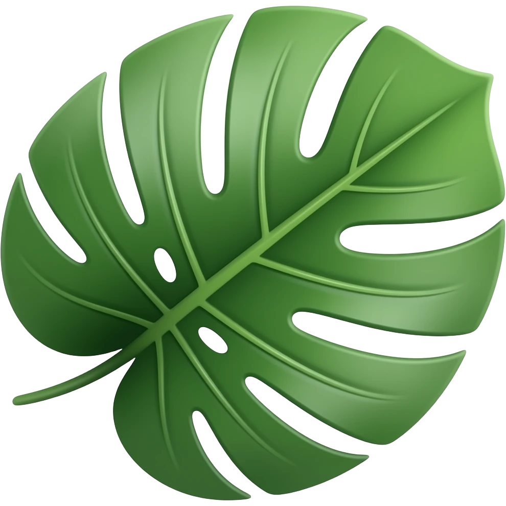 Feuille de monstera emoji
