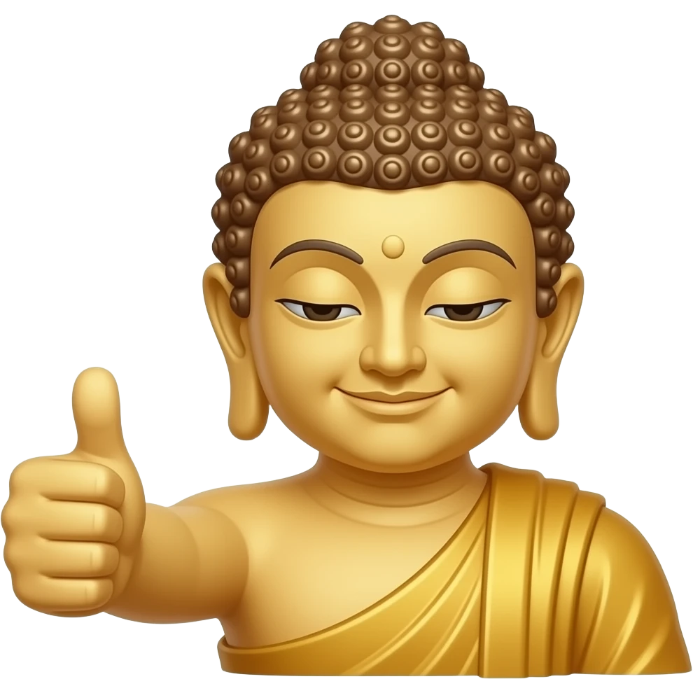 Buddha thumb down emoji