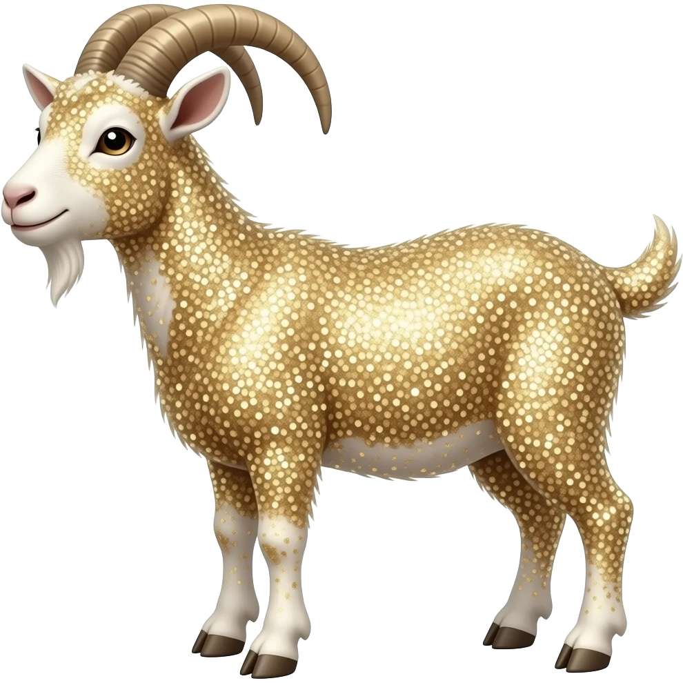 Glitter goat emoji