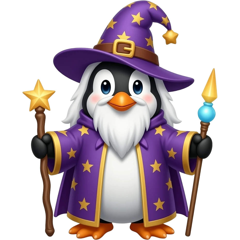 Penguin Wizard emoji