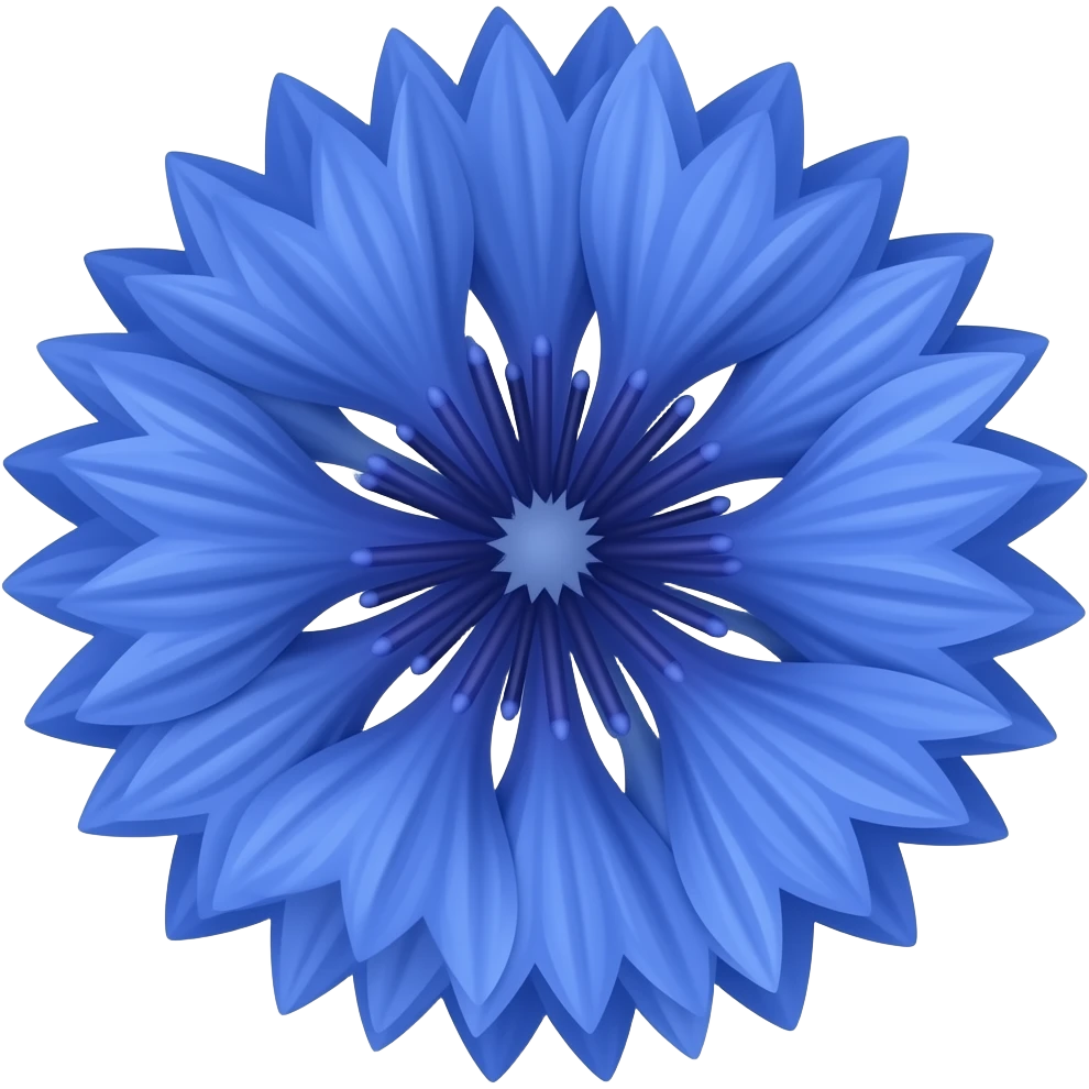 нарисуй Centaurea cyanus emoji