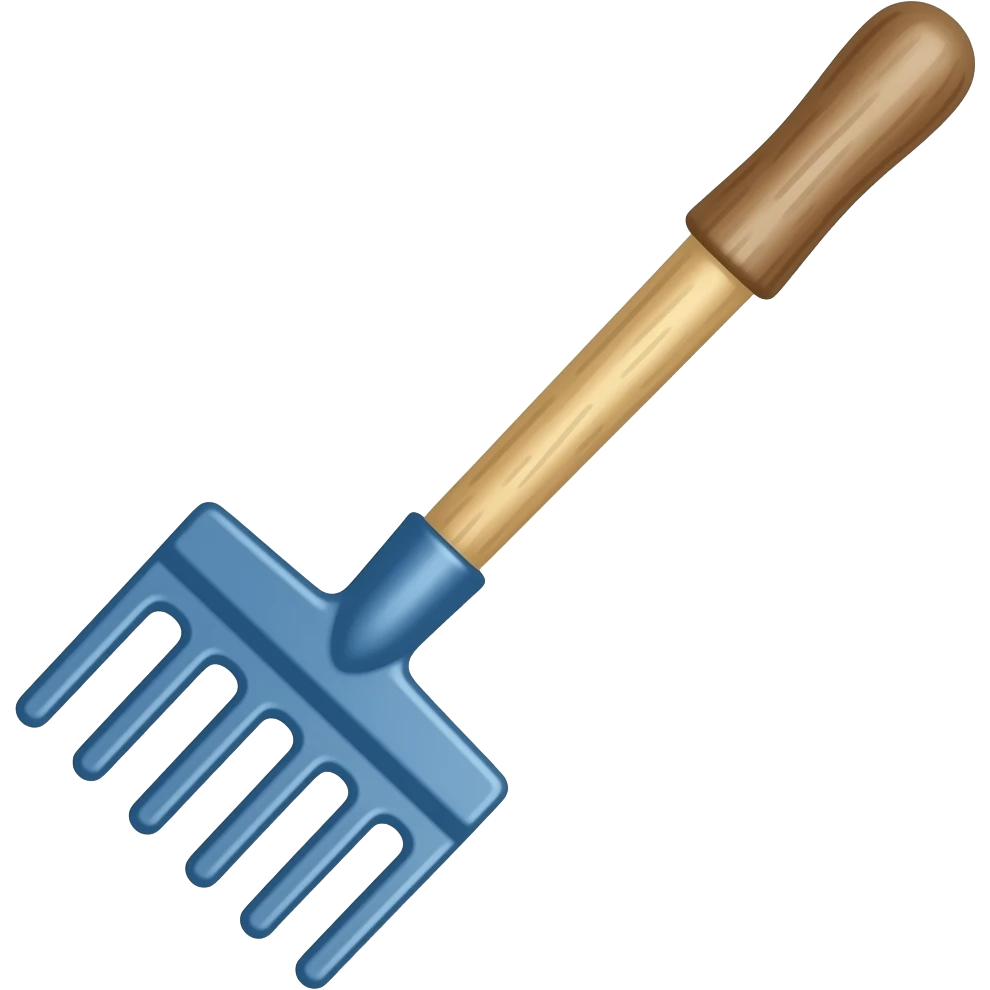 blue rake emoji