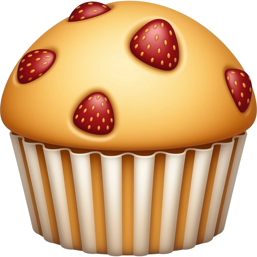 Strawberry muffin emoji