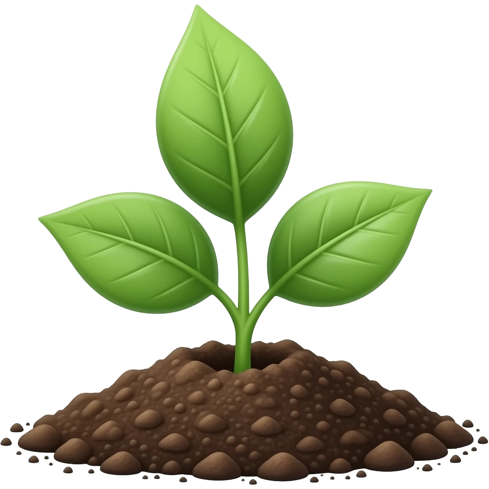 green plant from the ground with leafs emoji