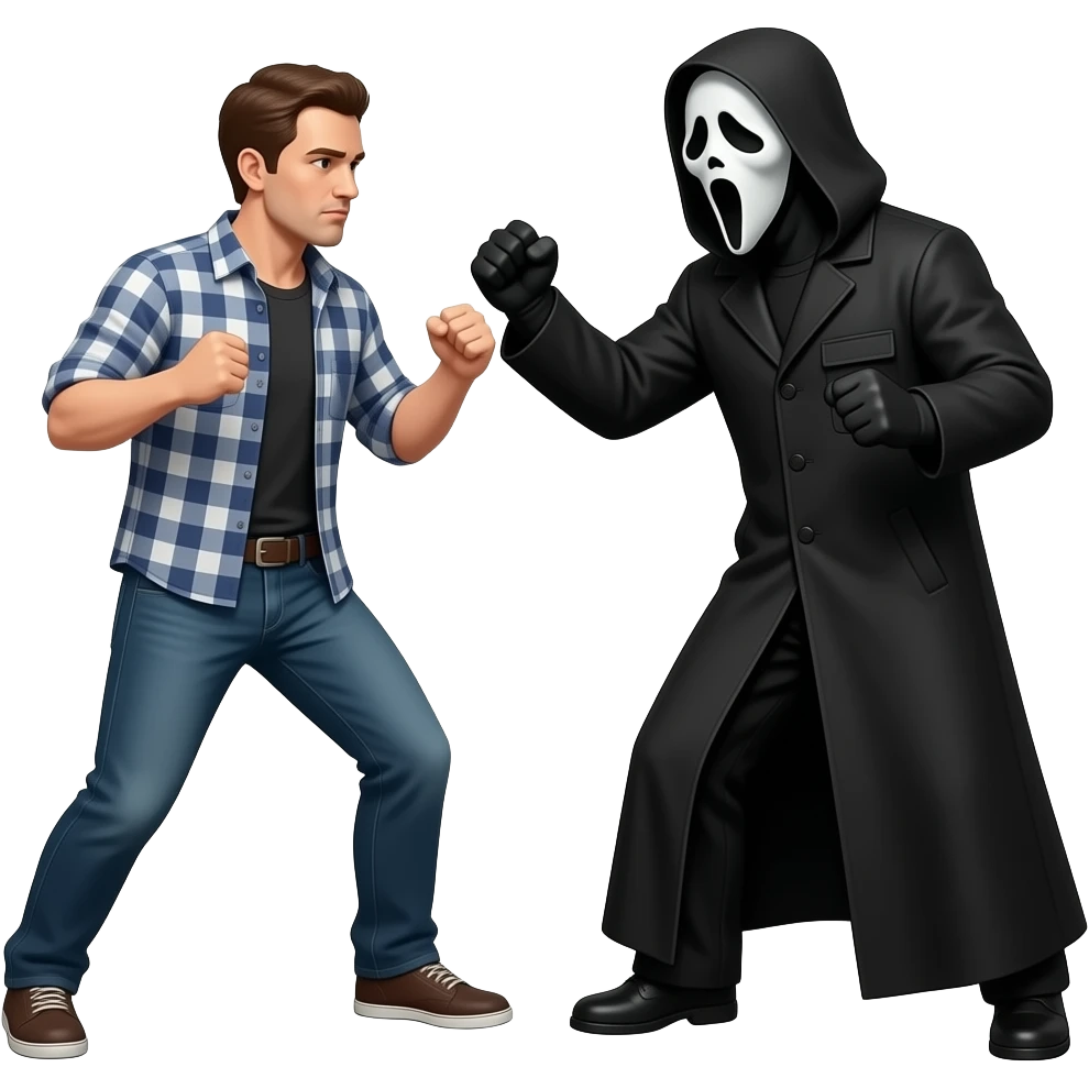 Me and ghostface fighting emoji
