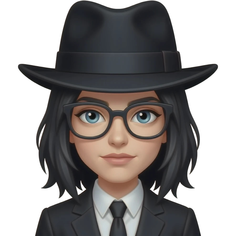 goth with hat emoji