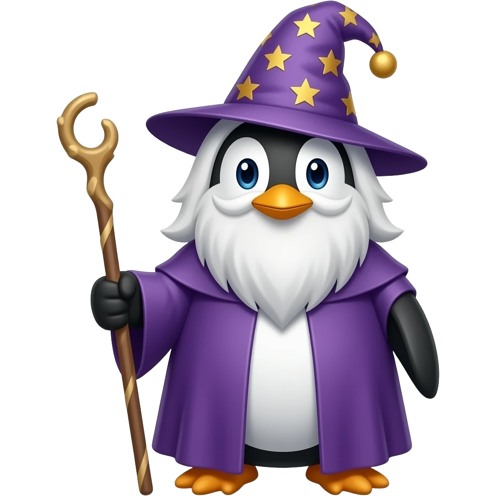 Penguin Wizard emoji