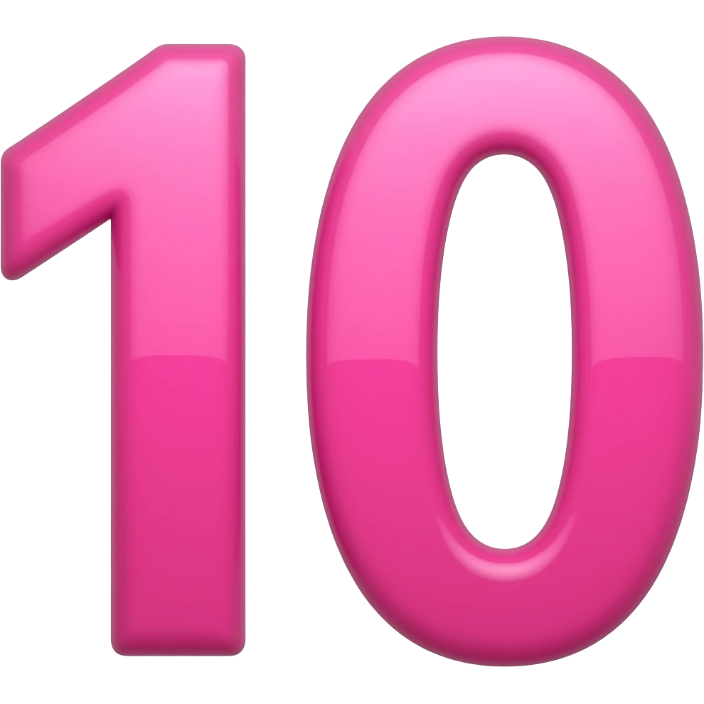 number two pink emoji