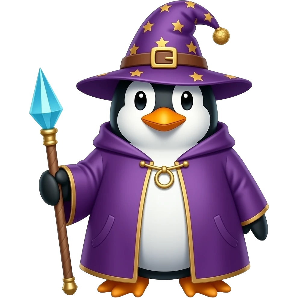 Penguin Wizard emoji