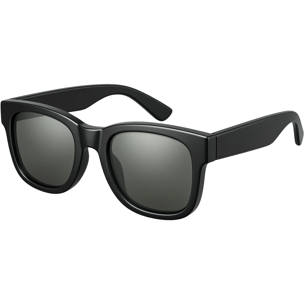 lunettes de soleil de luxe noire, la vue est en 3 quart emoji