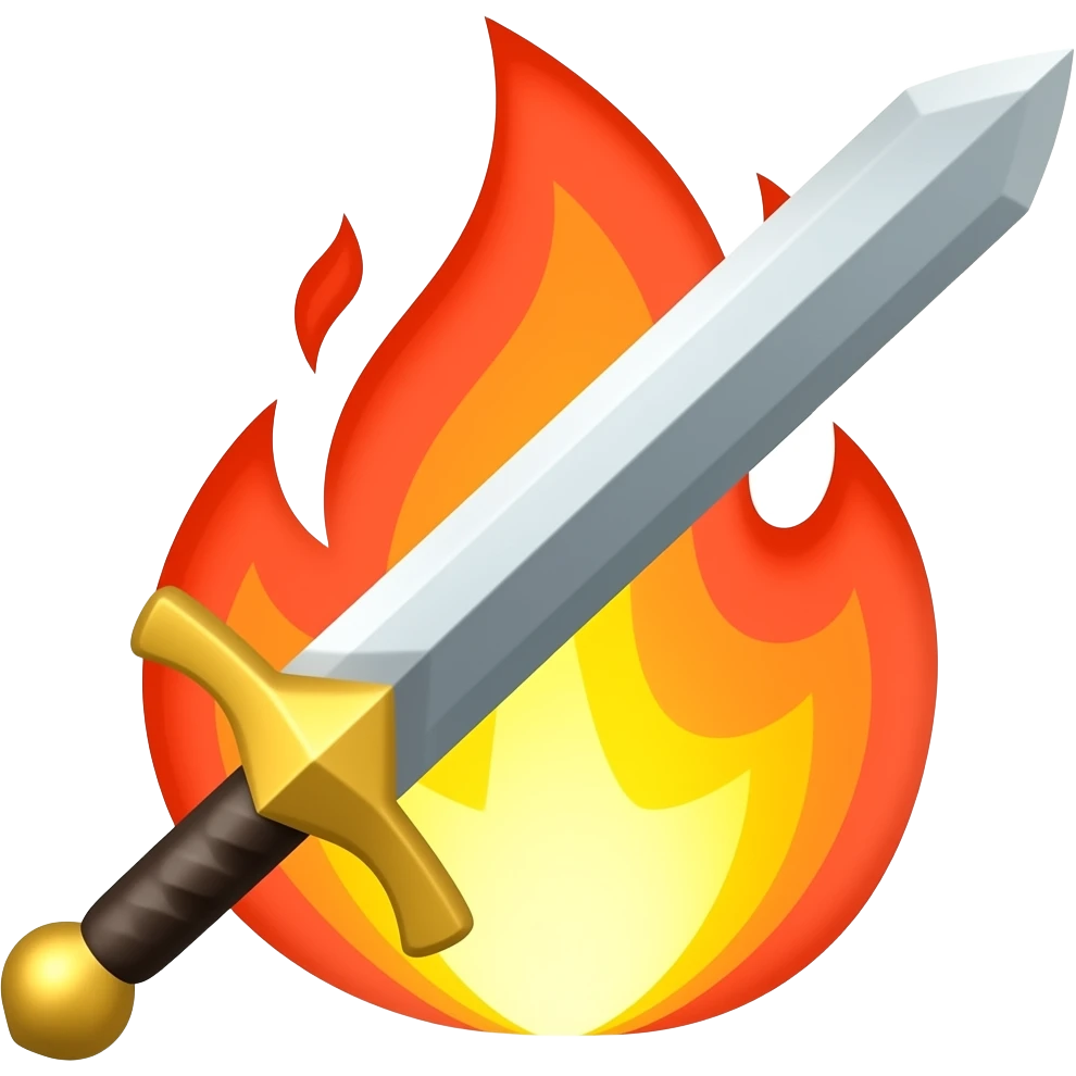 Fire sword emoji