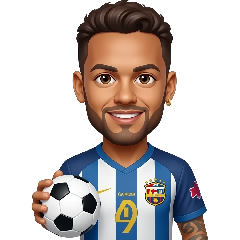 Neymar with ball emoji