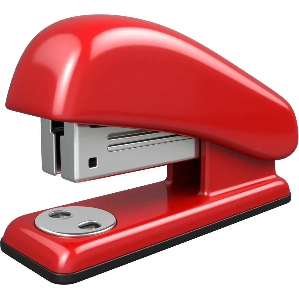 swingline shiny red stapler without stem coming off the stapler emoji