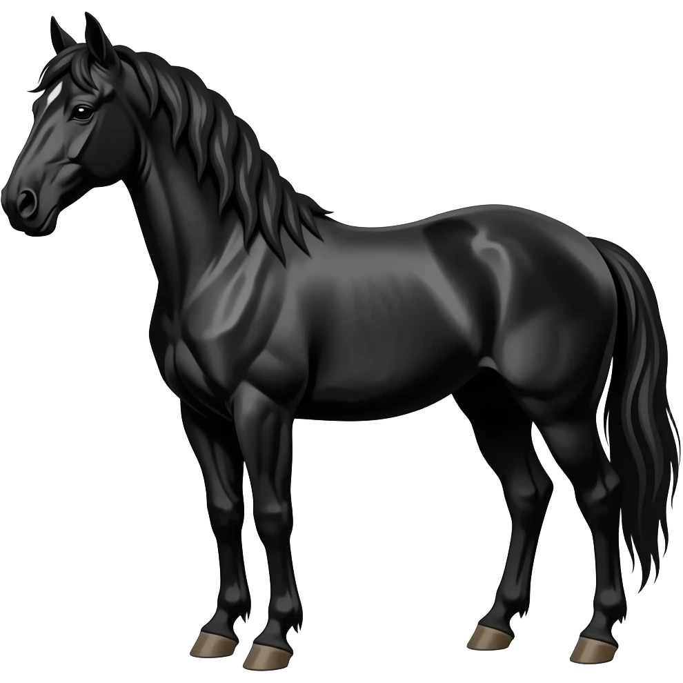 Black horse emoji