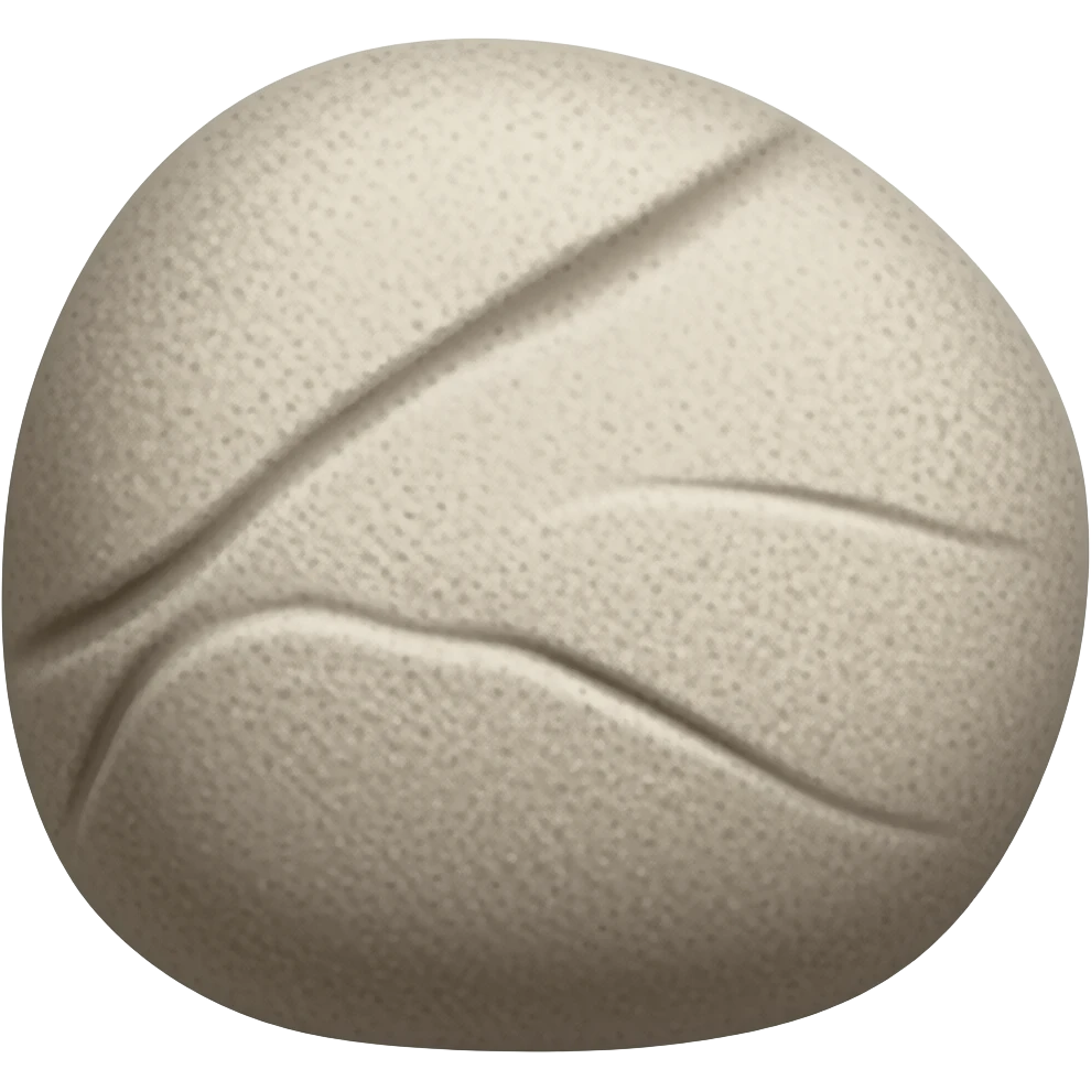 Silt-dusted soft stone emoji