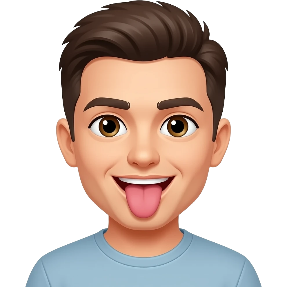 человек с высунутым языком emoji