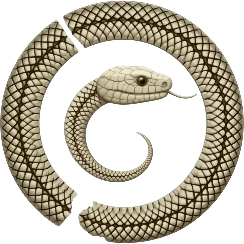Fósiles de un ouroboros emoji