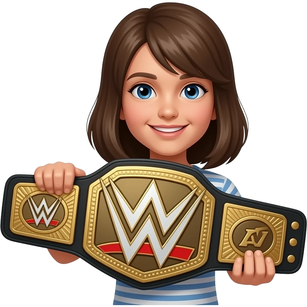 Child of Alara holding up a wrestling championship belt emoji