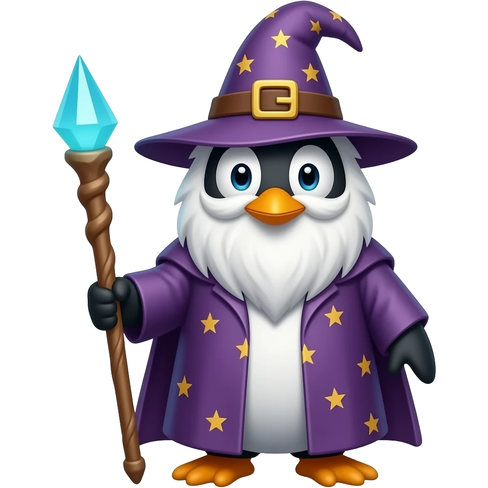 Penguin Wizard emoji
