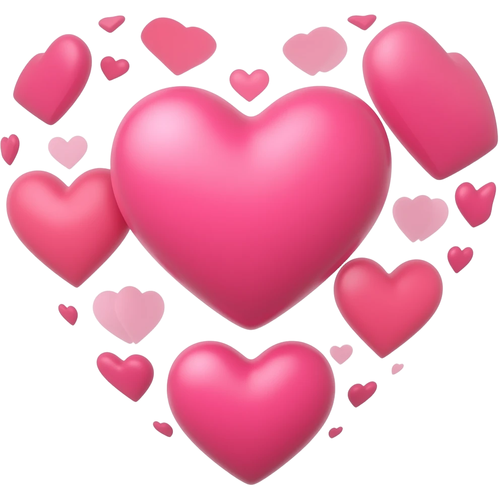 Flying heart emojis emoji