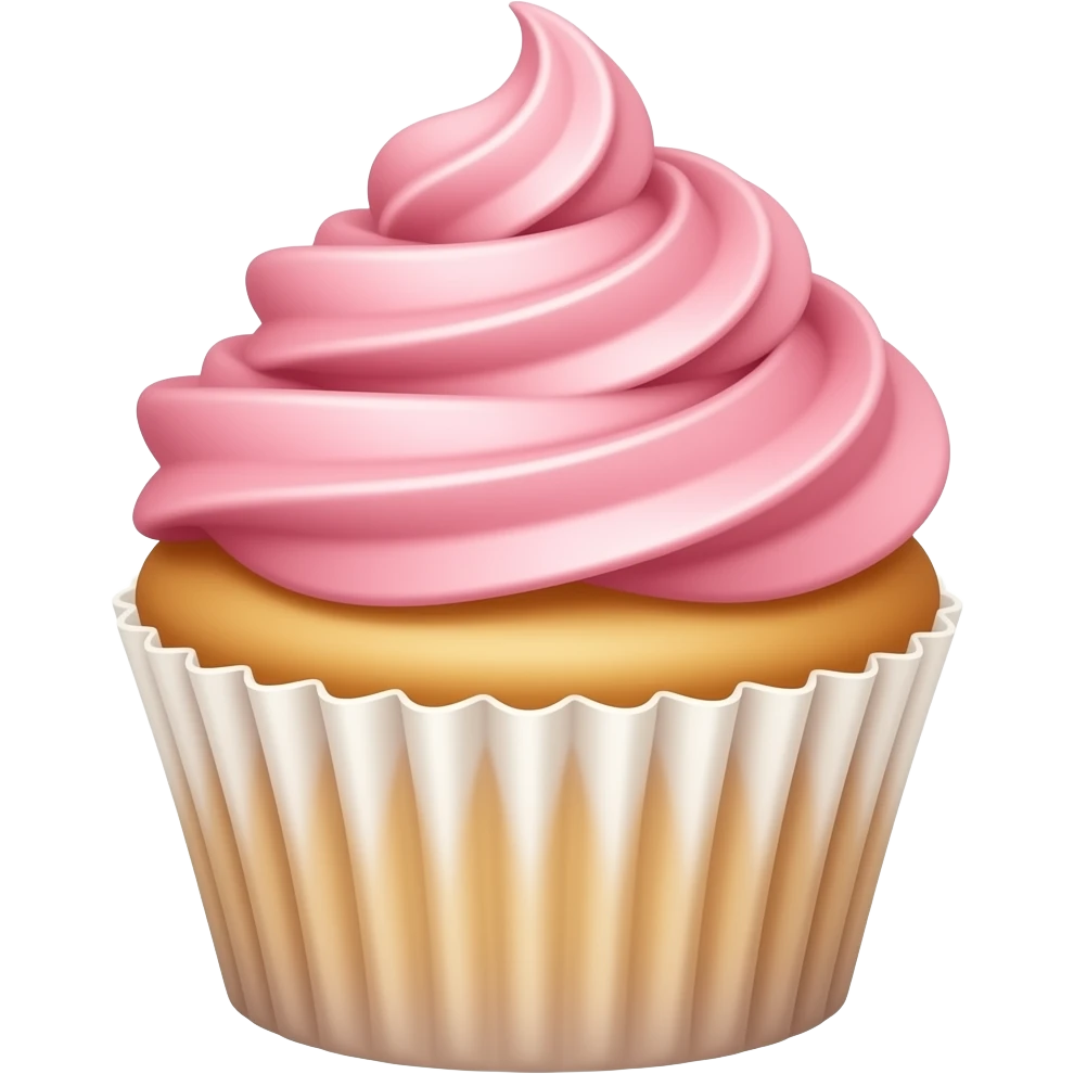 Cupcake with pink icing emoji