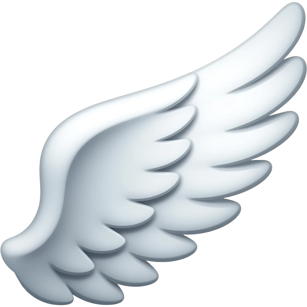 a right white wing emoji