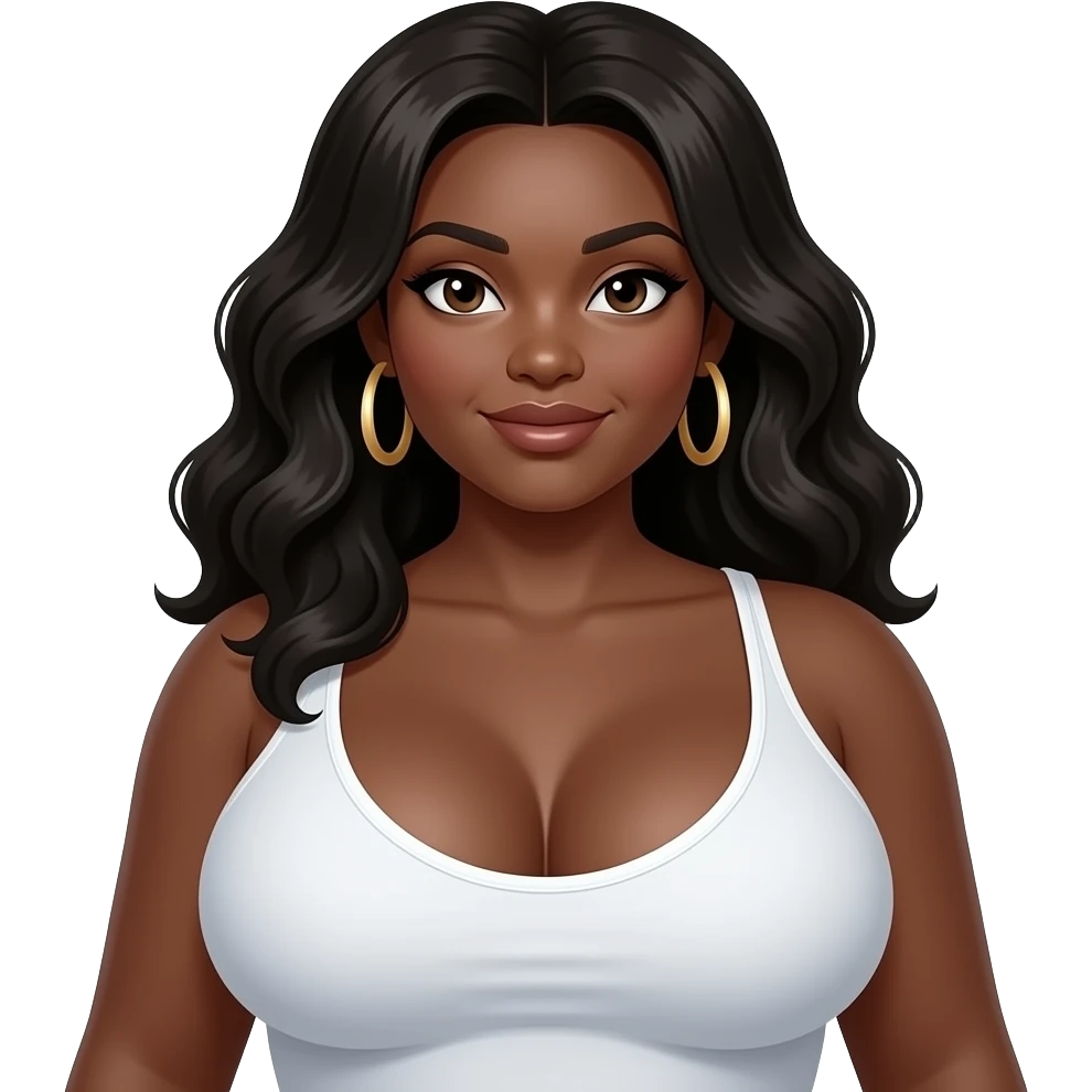 Porn Afro ebony curvy girl whit big boobs emoji