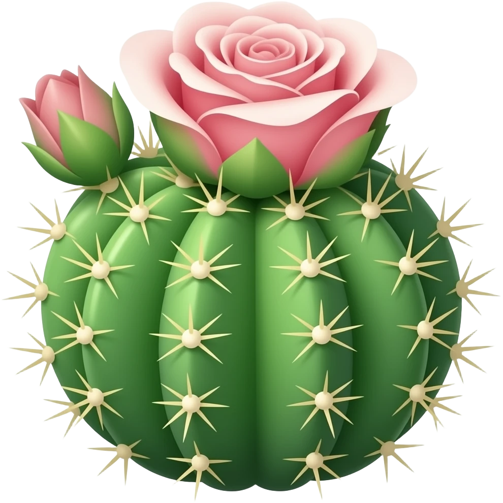 Cactus roses emoji