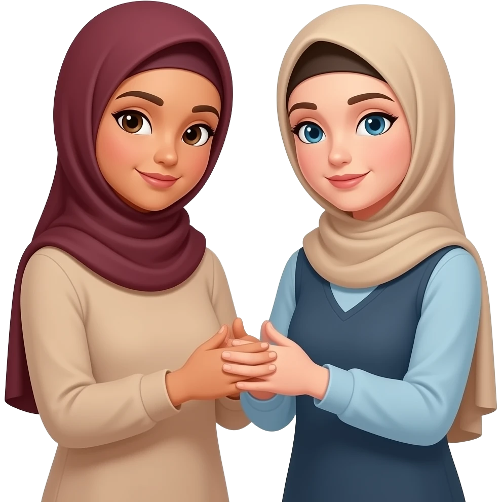 دو زن لزبین با حجاب در حال مالیدن بدن همدیگر emoji