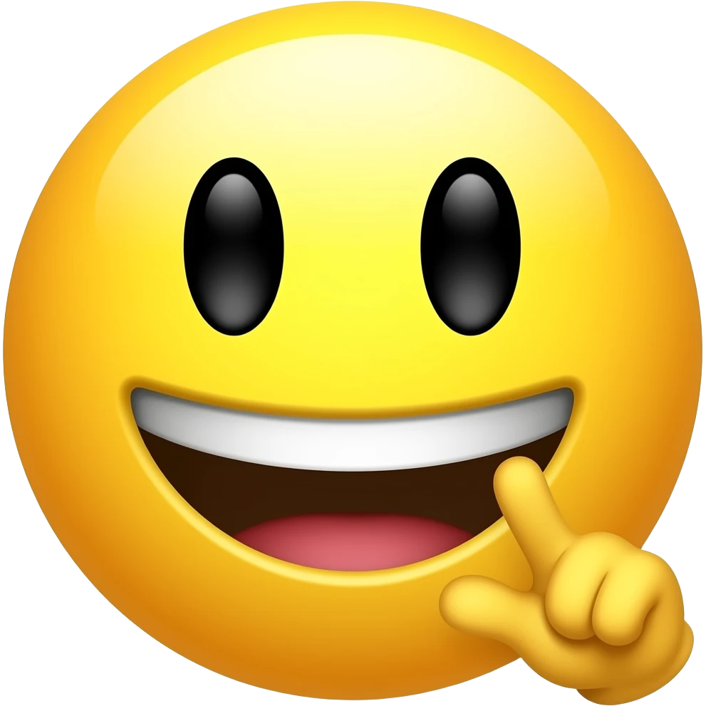 Круглый желтый Смайл  жест деб emoji