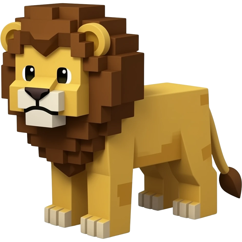 lion minecraft emoji | AI Emoji Generator