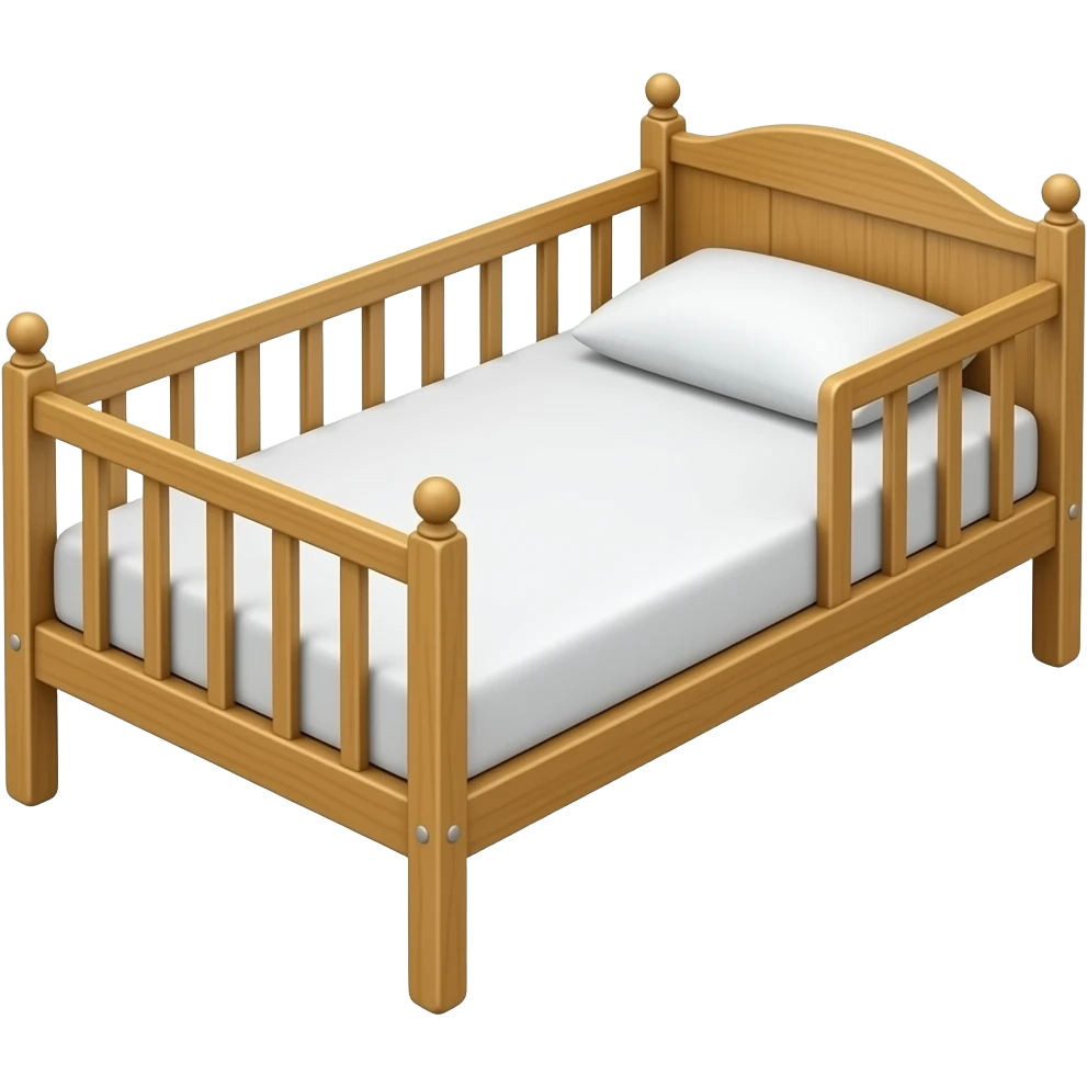 unfolded cot with bed pad, transparent background emoji