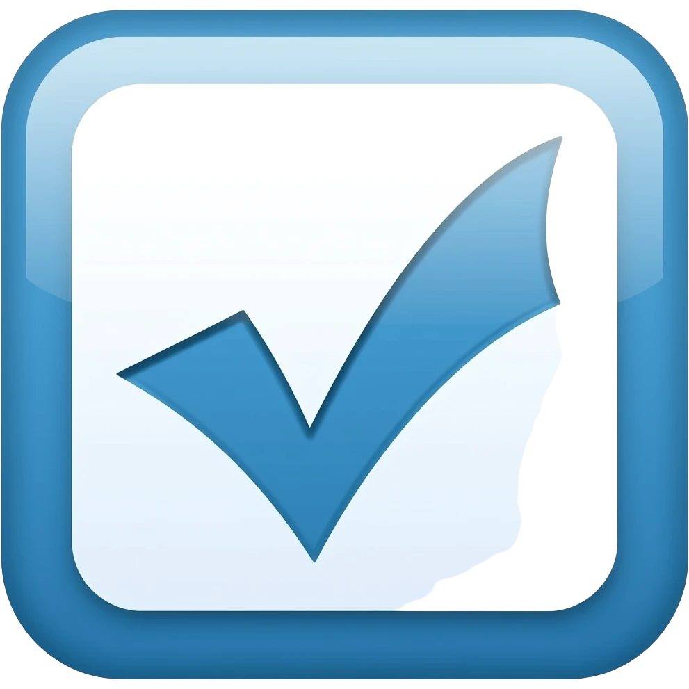 Blue tick emoji