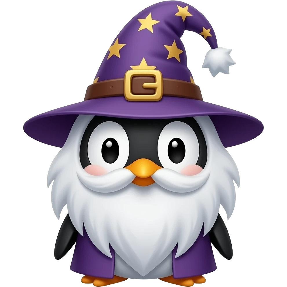 Penguin Wizard emoji