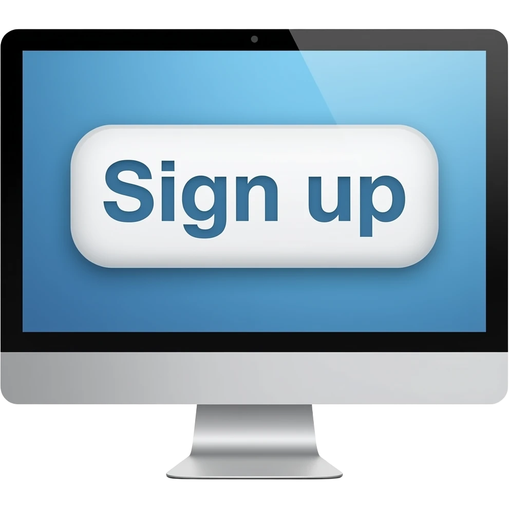 Sign up word with Computer Safari emoji